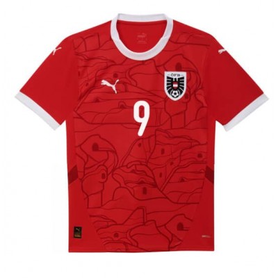 Fotbalové Dres Rakousko Marcel Sabitzer #9 Domácí ME 2024 Krátký Rukáv Fotbalové Dres Rakousko Marcel Sabitzer #9 Domácí ME 2024 Krátký Rukáv